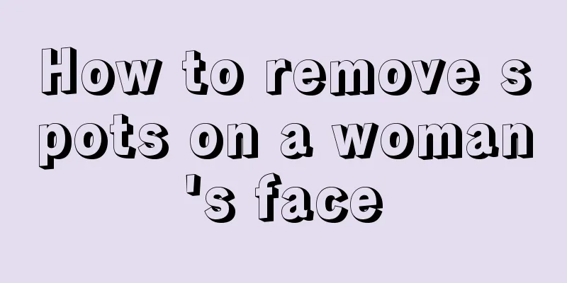 How to remove spots on a woman's face