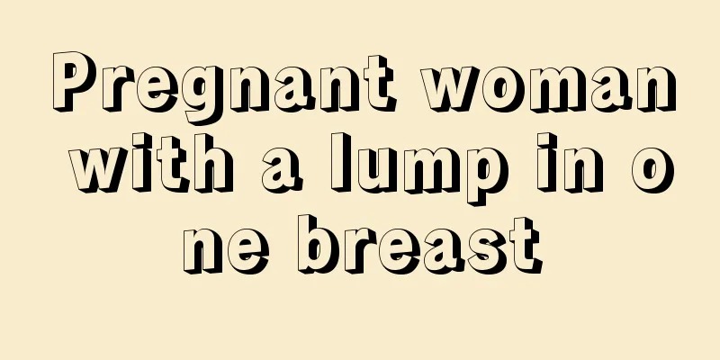 Pregnant woman with a lump in one breast