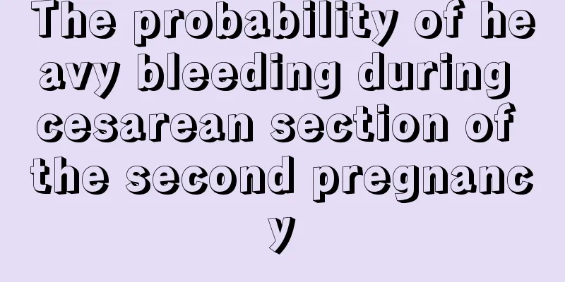 The probability of heavy bleeding during cesarean section of the second pregnancy