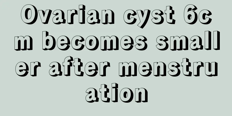 Ovarian cyst 6cm becomes smaller after menstruation