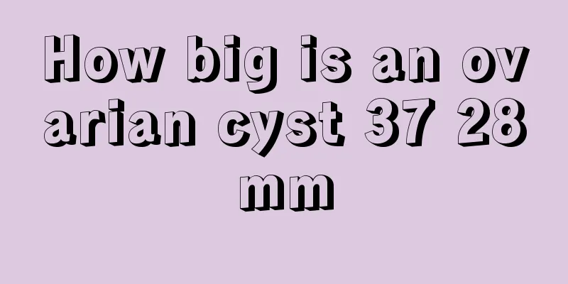 How big is an ovarian cyst 37 28mm