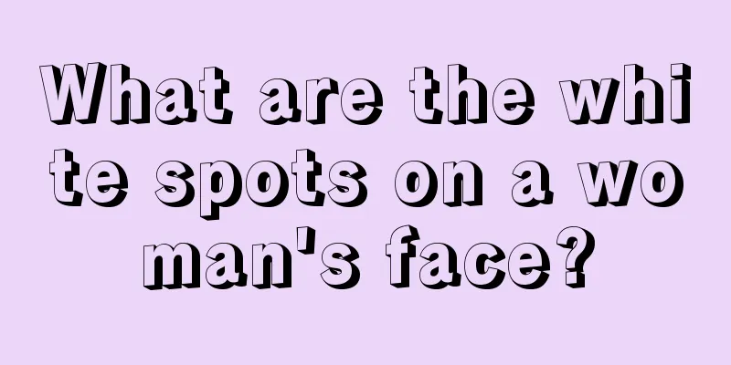 What are the white spots on a woman's face?