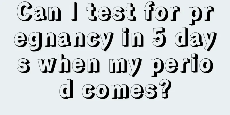 Can I test for pregnancy in 5 days when my period comes?