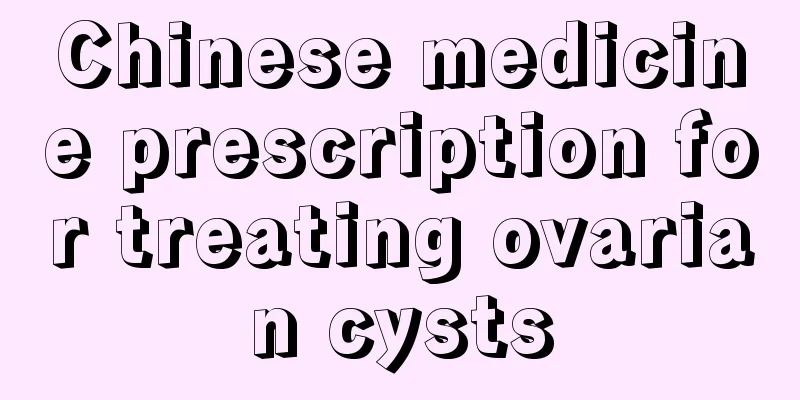 Chinese medicine prescription for treating ovarian cysts