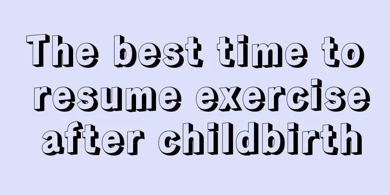 The best time to resume exercise after childbirth