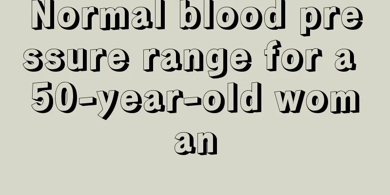 Normal blood pressure range for a 50-year-old woman