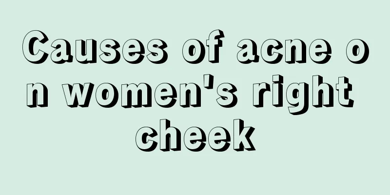 Causes of acne on women's right cheek