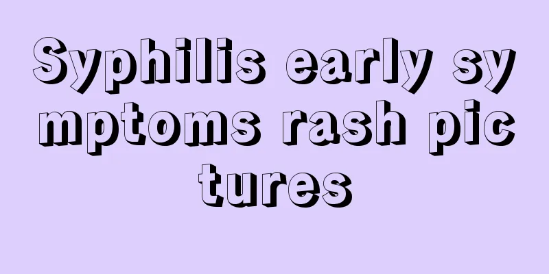 Syphilis early symptoms rash pictures