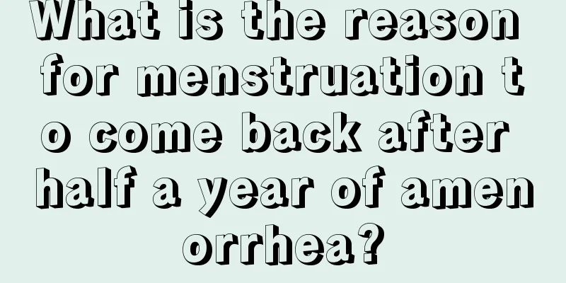 What is the reason for menstruation to come back after half a year of amenorrhea?