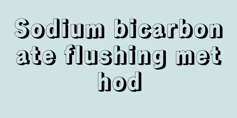 Sodium bicarbonate flushing method