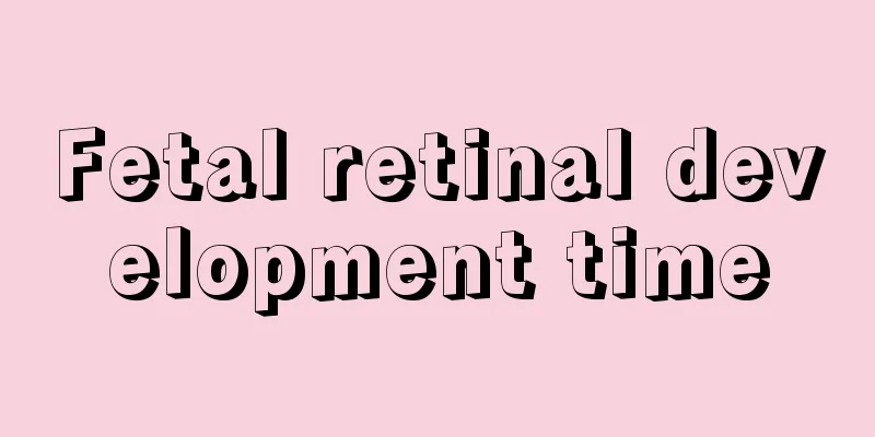 Fetal retinal development time