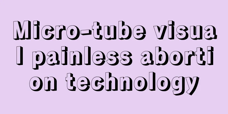 Micro-tube visual painless abortion technology