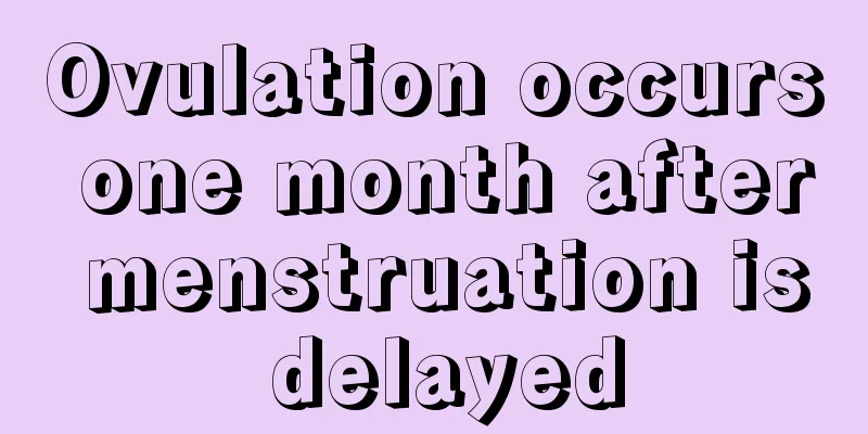 Ovulation occurs one month after menstruation is delayed