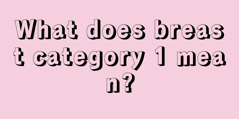 What does breast category 1 mean?