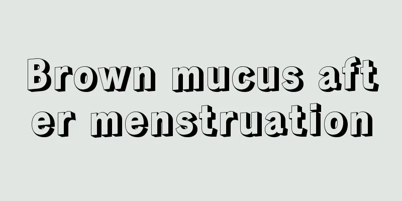 Brown mucus after menstruation