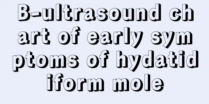 B-ultrasound chart of early symptoms of hydatidiform mole