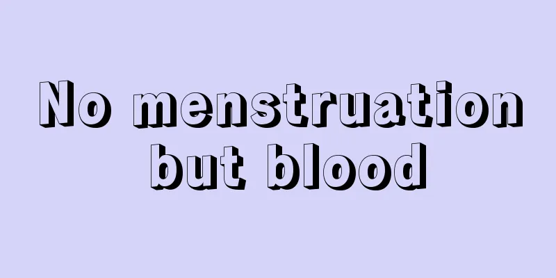 No menstruation but blood