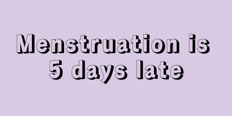 Menstruation is 5 days late