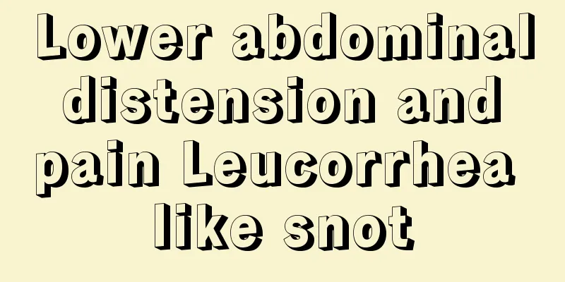 Lower abdominal distension and pain Leucorrhea like snot