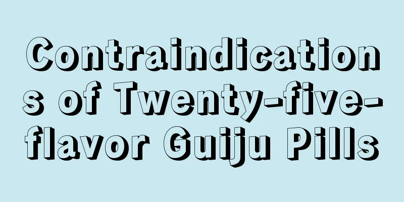 Contraindications of Twenty-five-flavor Guiju Pills