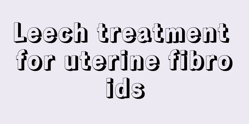 Leech treatment for uterine fibroids