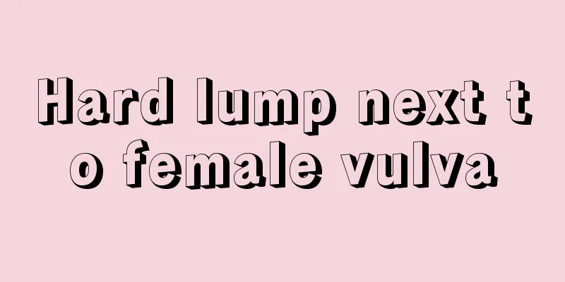 Hard lump next to female vulva