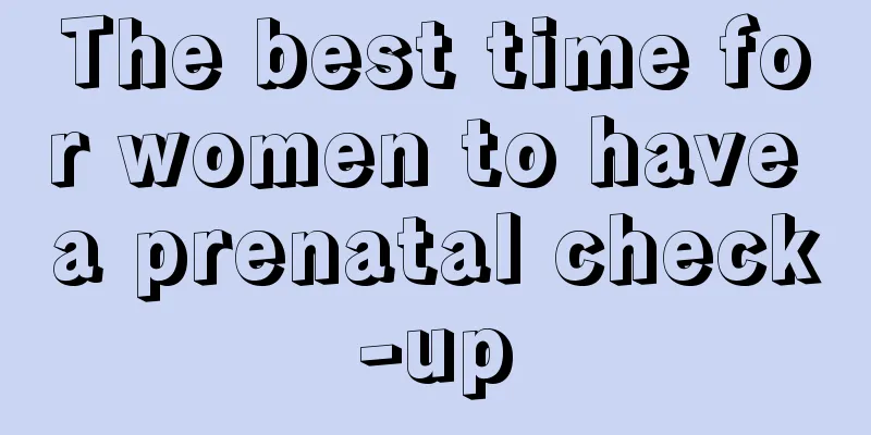 The best time for women to have a prenatal check-up