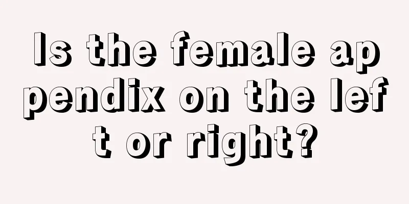 Is the female appendix on the left or right?