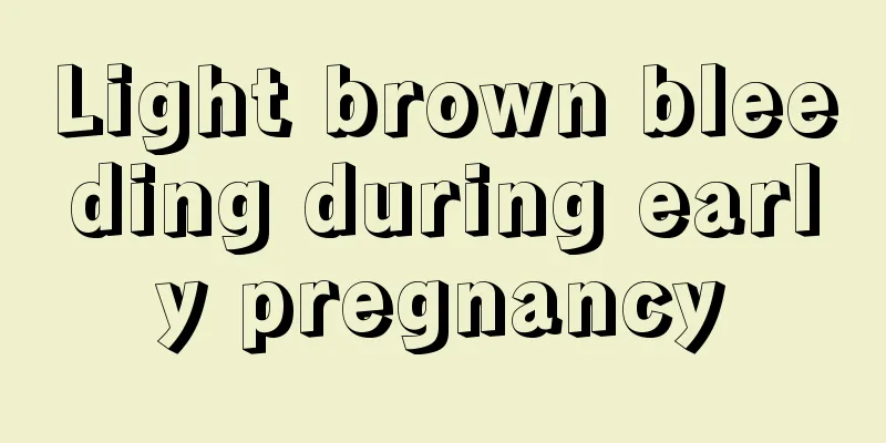 Light brown bleeding during early pregnancy