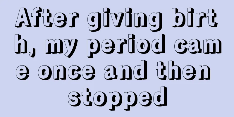 After giving birth, my period came once and then stopped