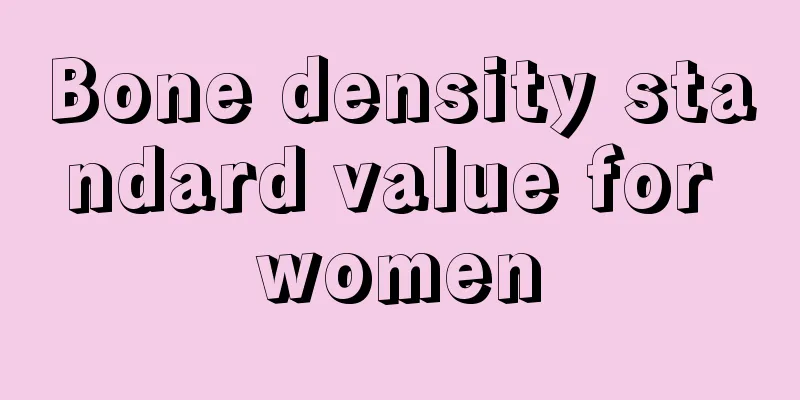 Bone density standard value for women