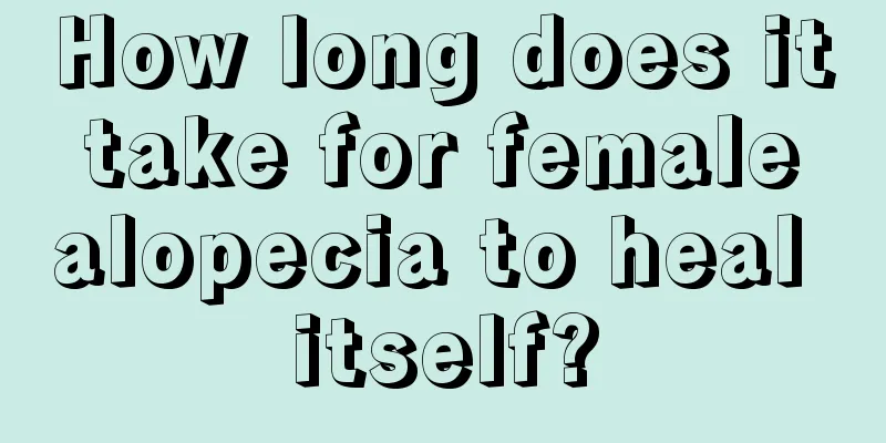 How long does it take for female alopecia to heal itself?