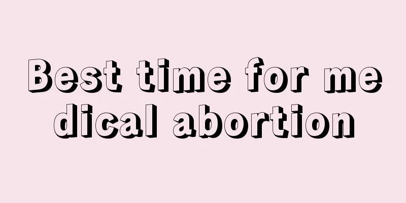 Best time for medical abortion