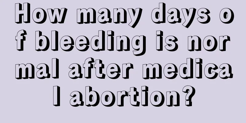 How many days of bleeding is normal after medical abortion?