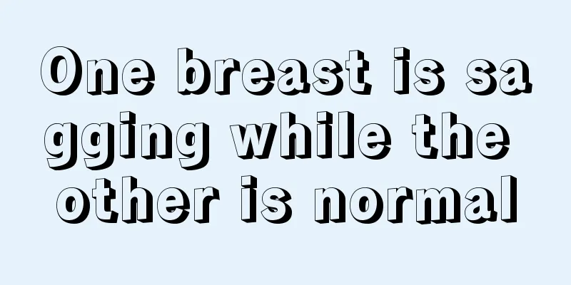 One breast is sagging while the other is normal