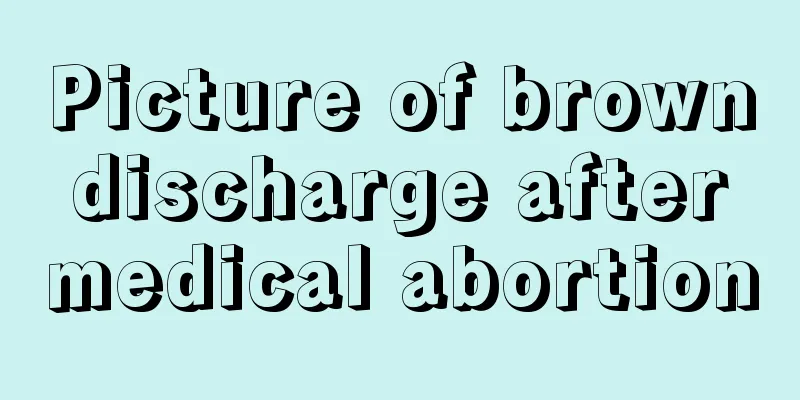 Picture of brown discharge after medical abortion