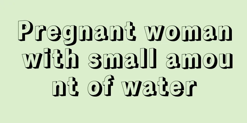 Pregnant woman with small amount of water