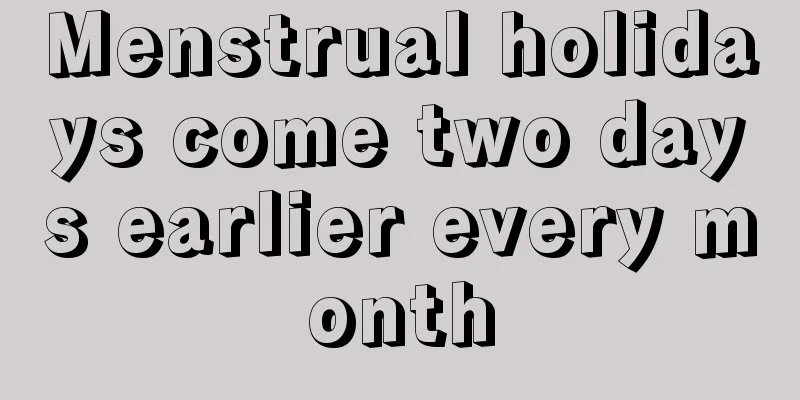 Menstrual holidays come two days earlier every month