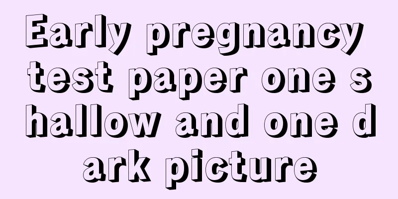 Early pregnancy test paper one shallow and one dark picture