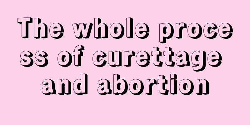 The whole process of curettage and abortion