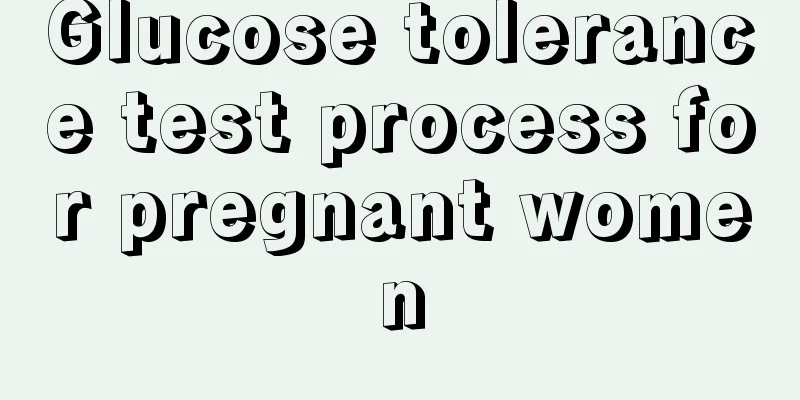 Glucose tolerance test process for pregnant women