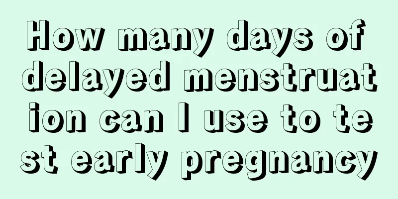 How many days of delayed menstruation can I use to test early pregnancy