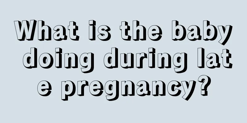 What is the baby doing during late pregnancy?