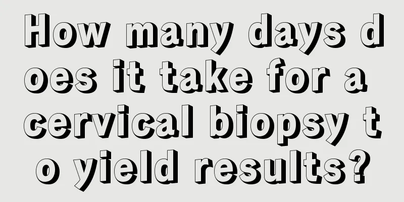 How many days does it take for a cervical biopsy to yield results?