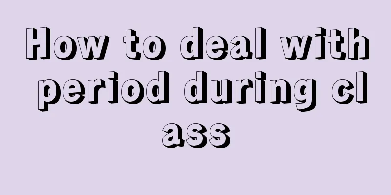 How to deal with period during class