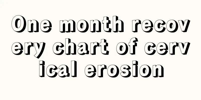 One month recovery chart of cervical erosion