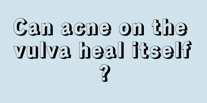 Can acne on the vulva heal itself?