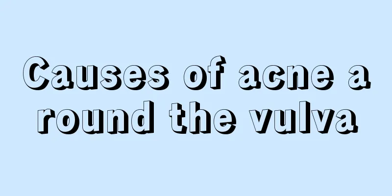 Causes of acne around the vulva