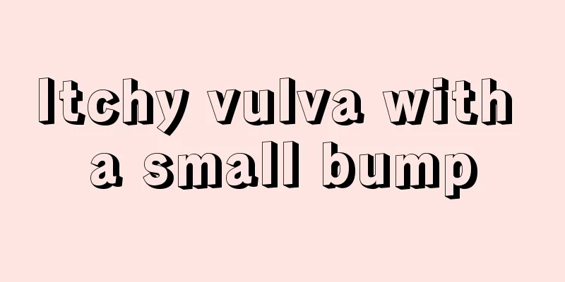 Itchy vulva with a small bump