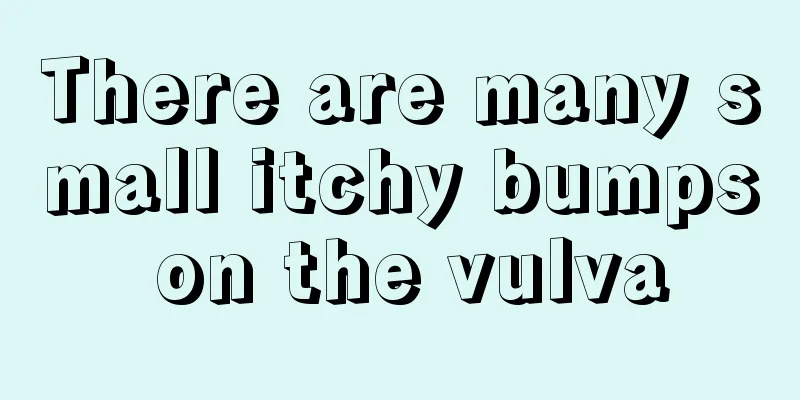 There are many small itchy bumps on the vulva